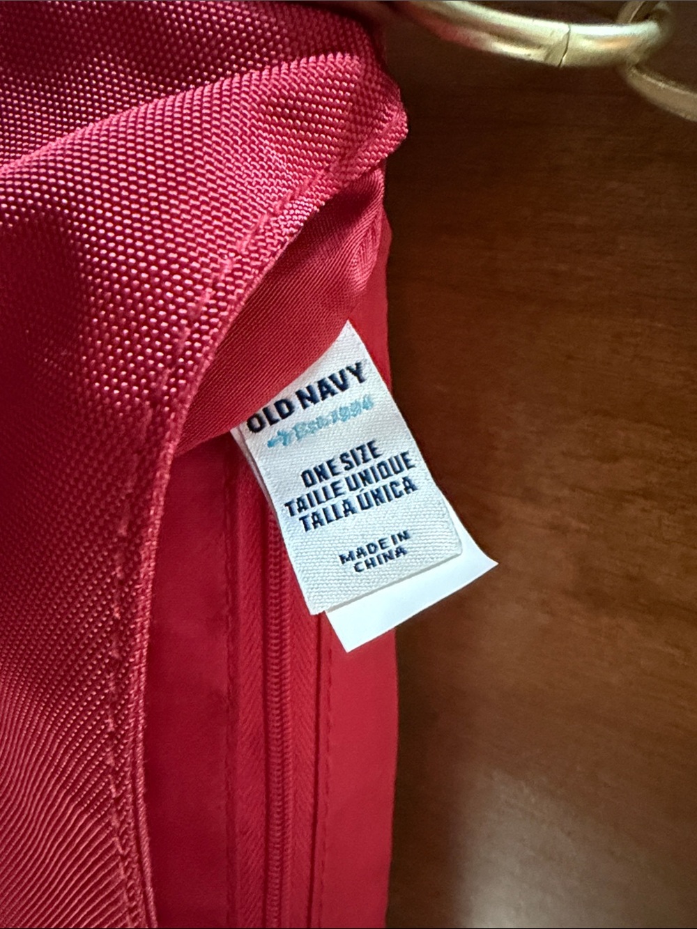 Old Navy Red Crossbody Bag with Brown Strap and Gold Hardware - Picture 2 of 7